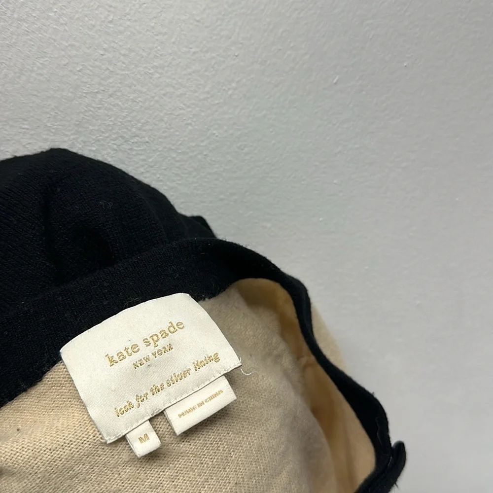 Kate Spade Sweater Dress Long Sleeve Bow Wool Cashmere Knit Colorblock M Medium